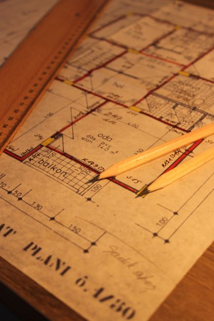 Bathroom layout drawings showing fixture placement for a remodel plan.