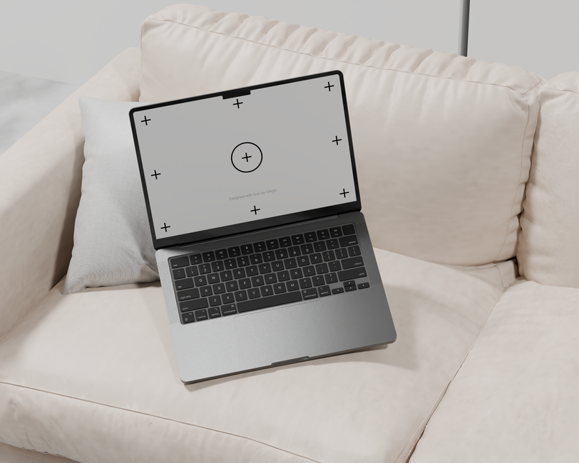 A 3D home model displayed during a design review on a laptop or monitor.