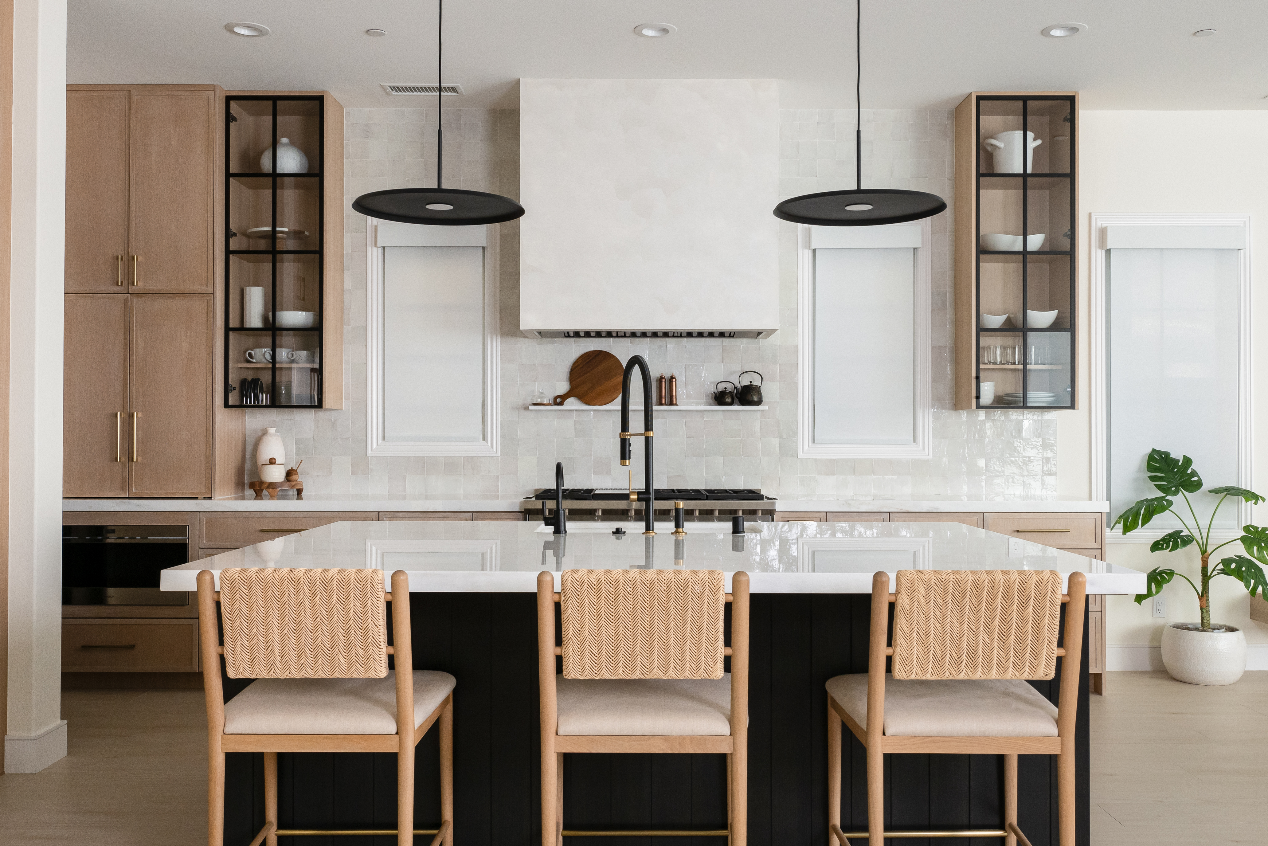 Modern kitchen, minimalist design, open space